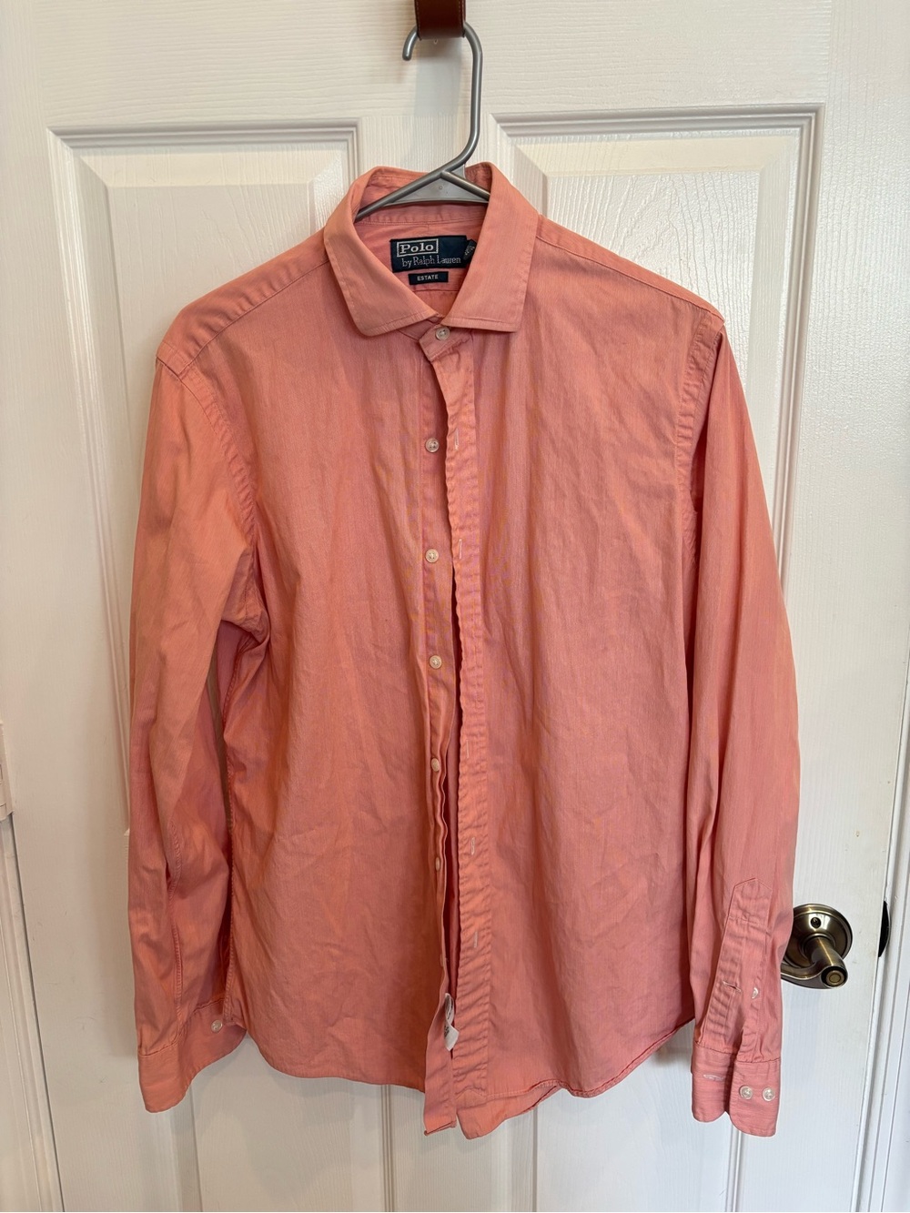Ralph Lauren Men's Coral Button-Up Dress Shirt